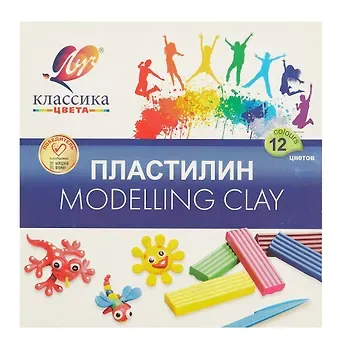 Пластилин  "Классика", 12 цв.