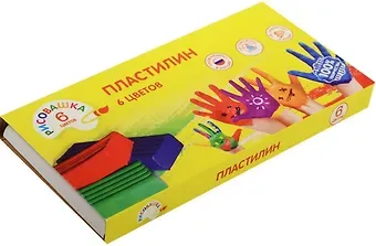 Пластилин "Рисовашка", 6 цветов