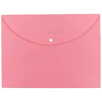 Папка-конверт А4+ "Pastel" пластик 0.25мм, ассорти