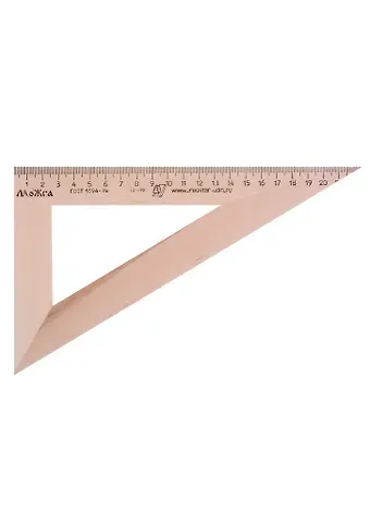 Угольник 23см 30*60*90 деревянный, Можга