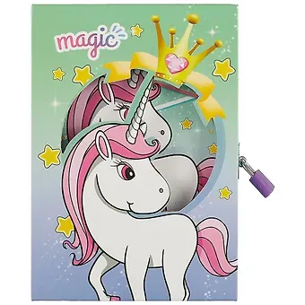Записная книжка в коробке «Unicorn» с замочком, 50 листов, А6