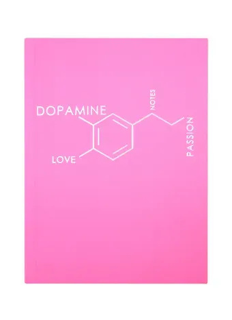 Записная книжка А6 80л лин. "Molecule. Dopamine" интеграл.переплет, Soft Touch, тиснение серебр.фольгой