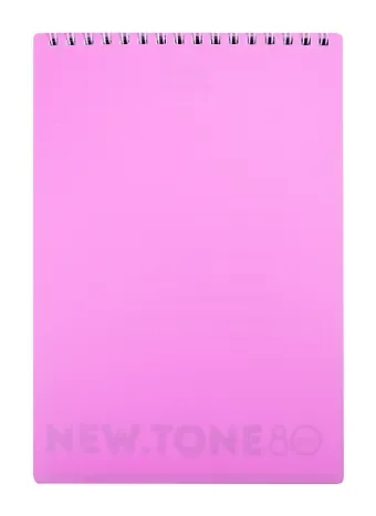 Блокнот А5 80л кл. "NEWtone PASTEL ПИОН" офсет 80г/м2, пласт.обл., гребень