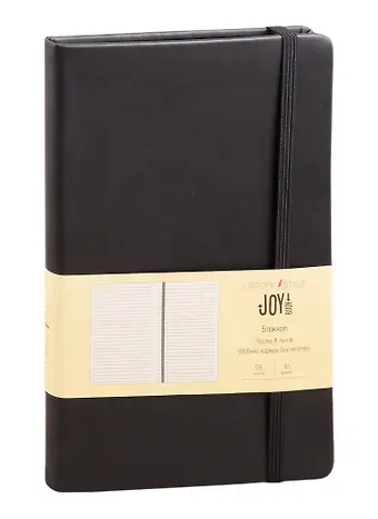 Книга для записей А5 96л лин. "JOY BOOK. Черный агат" иск.кожа, тонир.офсет, скругл.углы, ляссе