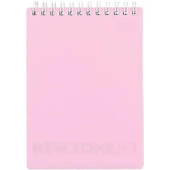 Блокнот А6 80л кл. "NEWtone PASTEL ПИОН" пласт.обл., гребень, офсет 80г/м2
