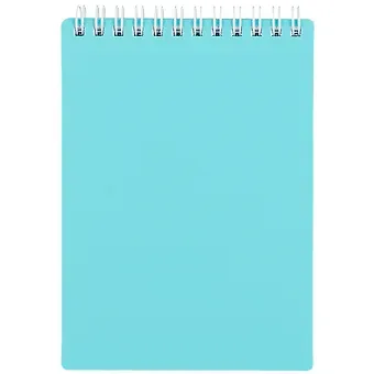 Блокнот А6 80л кл. "NEWtone PASTEL Незабудка" пласт.обл., гребень, офсет 80г/м2