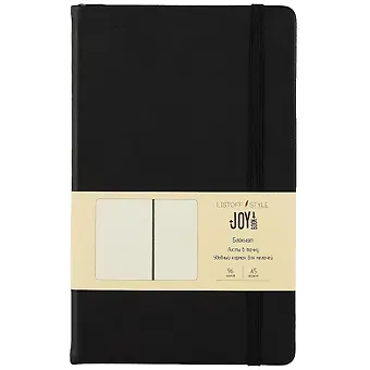 Книга для записей А5 96л тчк. "JOY BOOK. Черный агат" 7БЦ, иск.кожа, тонир.офсет, скругл.углы, ляссе