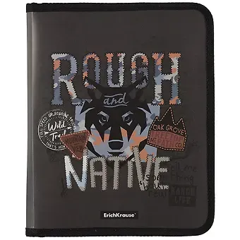 Папка для тетрадей А5+ "Rough Native" молния с трех сторон, ErichKrause
