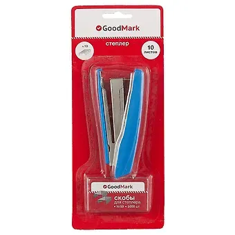 Степлер № 10 со скобами, GoodMark