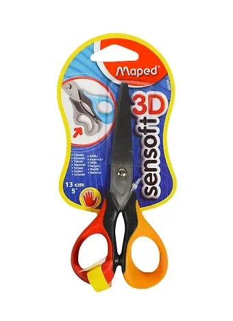 Ножницы для левшей "Sensoft" 3D, 13 см