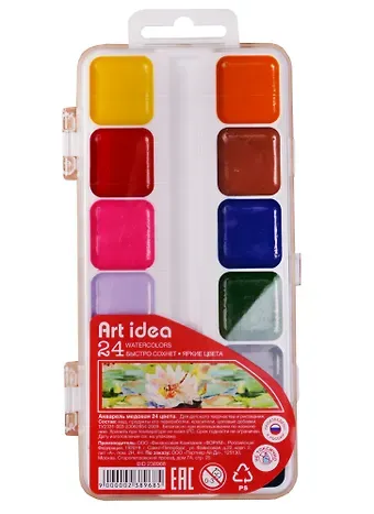 Краски акварельные Art idea, 24 цвета