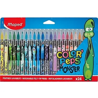 Фломастеры Maped, ColorPeps Monster, 24 цвета