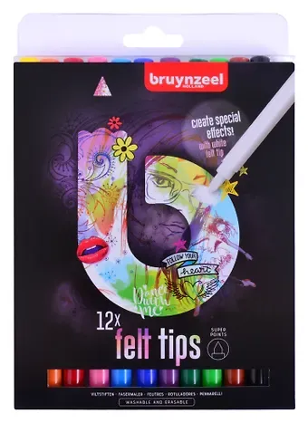 Фломастеры Bruynzeel, 12 цветов