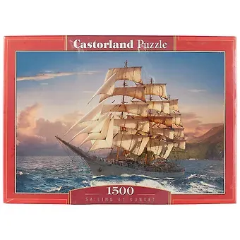 Пазл Castorland 1500 эл. 68*47см. Парусник на закате