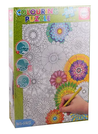 Пазл Educa 300эл 48*34см Цветы пазл-раскраска