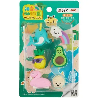 Набор Ластики пазлы Magical Zoo (блистер) (17х10,5)