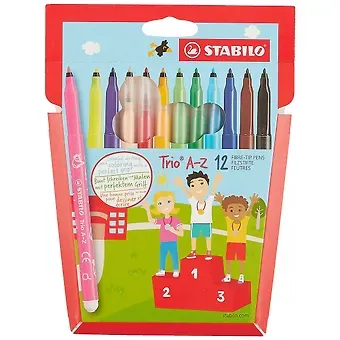 Фломастеры Stabilo, Trio, 12 цветов