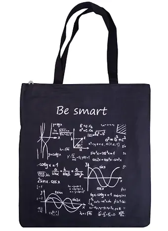 Сумка-шоппер на молнии Формулы Be smart черная, 37см.*38см.