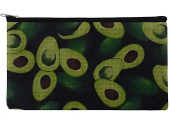 Пенал-косметичка "Avocado black" 21*12, ткань, подклад