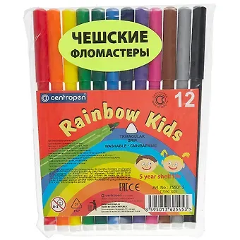 Фломастеры Centropen, "Радуга", 12 цветов