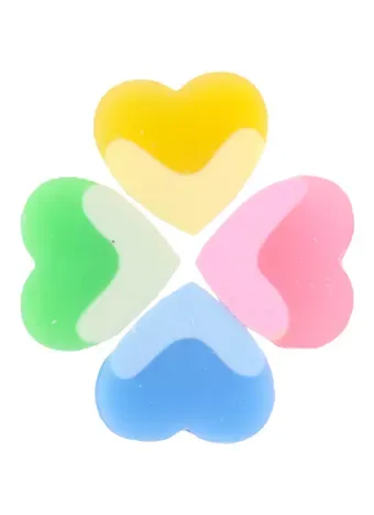 Ластик 04шт "Hearts", ассорти
