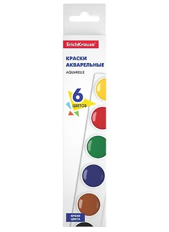 Краски акварельные 06цв "Basic", ErichKrause