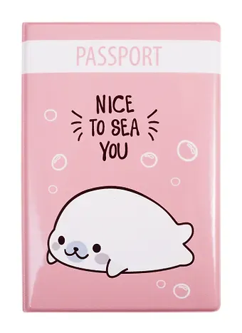 Обложка для паспорта Nice to sea you (белек) (ПВХ бокс) (ОП2020-243)