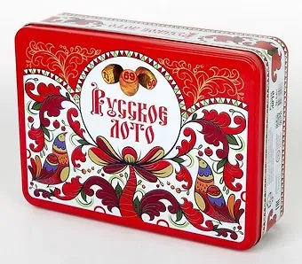Лото Русское Узоры (жестяная коробка)