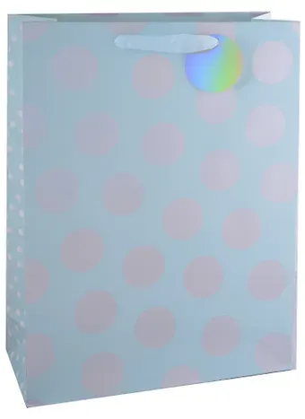 Пакет А3 32*42*11,5 "Silver dots" жен., бум., серебр.блестки сыпучки, тег