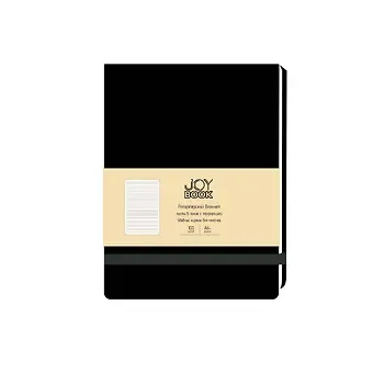 Блокнот А6 100л лин. "Joy Book. Черный агат" иск.кожа, тонир.блок, скругл.углы, горизонт.резинка, карман, инд.уп.