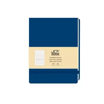 Блокнот А6 100л лин. "Joy Book. Синее озеро" иск.кожа, тонир.блок, скругл.углы, горизонт.резинка, карман, инд.уп.