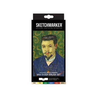 Маркеры 6цв Sketchmarker&Pushkinskiy Brush" Ван Гог портрет", Sketchmarker
