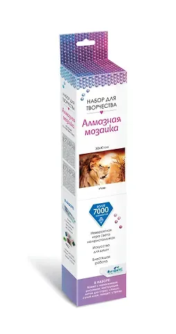 Набор для творчества. Алмазные узоры "Лев", 30 х 40 см