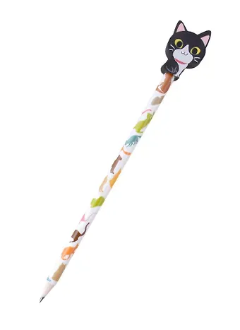 Карандаш School Tools, "Кот", чернографитный HB с ластиком, в ассортименте
