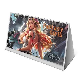 Планнер 130*200 26л "Fantasy Girls" с рыжей девушкой, настольный, картон.обл, офсет, на спирали, европодвес