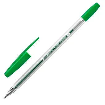Ручка шариковая Brauberg, M-500 Classic, зеленая 0,7 мм