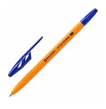 Ручка шариковая Brauberg, Ultra Orange, синяя 0,7 мм