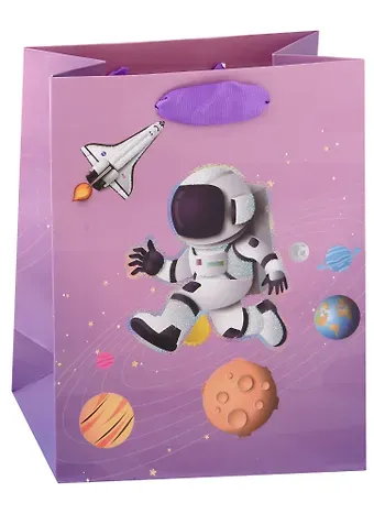 Пакет А5 23*18*10 "Яркий космос" дет., бум.мат
