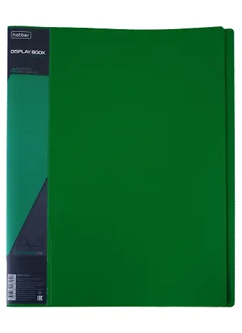 Папка 40ф А4 "STANDARD" пластик 0,6мм, зеленая