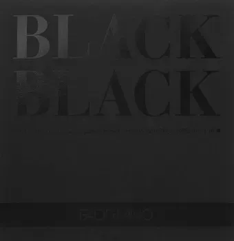 Альбом 20*20см 20л "BlackBlack" склейка, 300г/м2, Fabriano