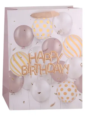 Пакет А3 42*32*11,5 "Birthday ballons" нейтр., бум.мат.ламинат