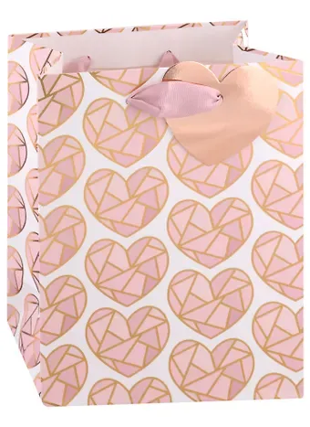 Пакет А5 23*18*10 "Shining hearts" жен., бум.мат.ламинат
