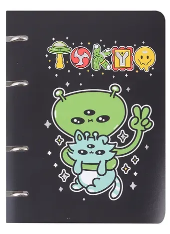 Тетрадь на кольцах в клетку Listoff, Tokyo, 100 листов