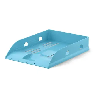 Лоток горизонтальный "Base, Pastel" пластиковый, голубой, ErichKrause