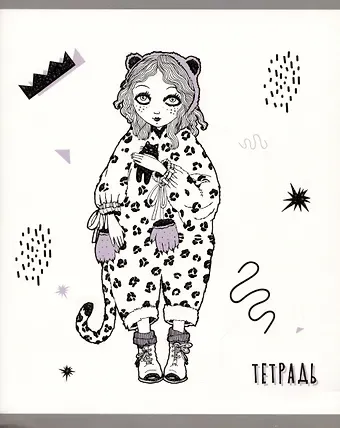 Тетрадь в клетку Listoff, Kitty girls, 96 листов, в ассортименте