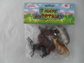 Фигурки 1TOY/Вантой, В мире животных Дикие животные России" 12см. 5шт.пак.с хед., в ассорт."