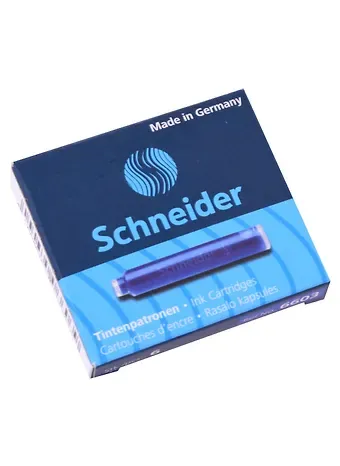Картриджи для перьевой ручки набор 6шт, синий, SCHNEIDER