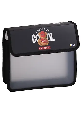 Папка для тетрадей А5 "Be cool" липучка, Оникс