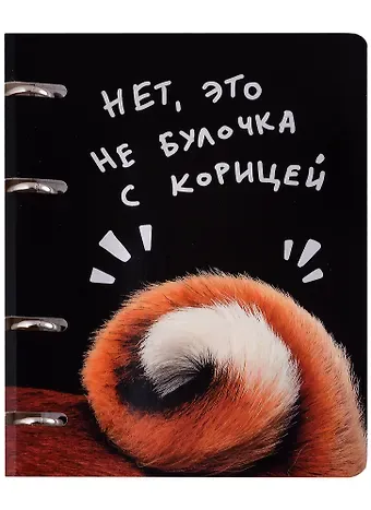 Тетрадь на кольцах в клетку Listoff, "Булочка с корицей", 100 листов