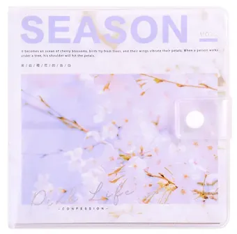 Записная книжка 12,5*12,5 96л "Season" ПВХ-обл., цв. внутр. блок, кнопка